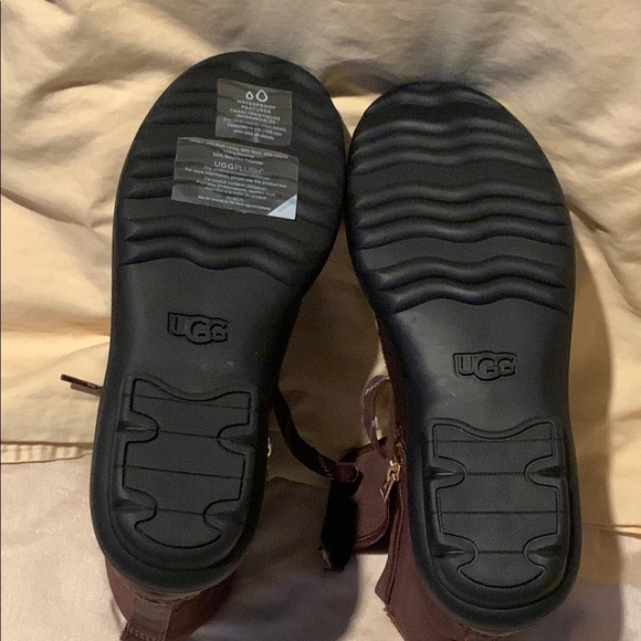 UGG HAPSBURG HIKER Brown Leather Lace-Up Boots brand new NO ORIGINAL BOX - Picture 10 of 15